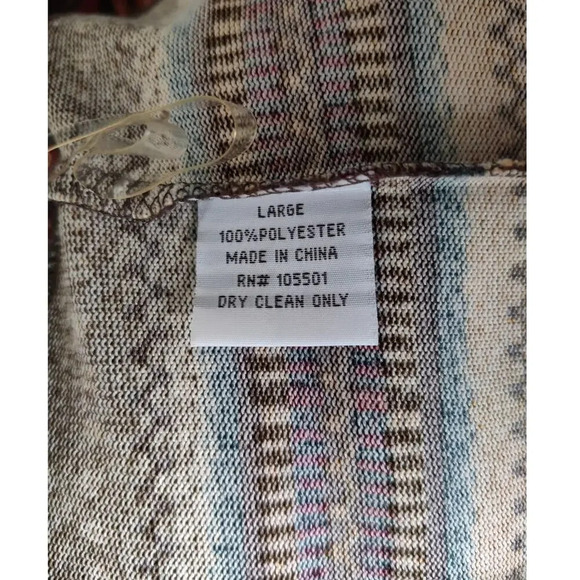 Double D Ranch Wide Leg Pull On Palazzo Pants Striped Western Multicolor Sz L - Picture 4 of 5